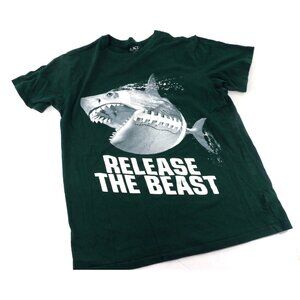 Boy's Football Shark Short Sleeve Tee size XL 14 preowned